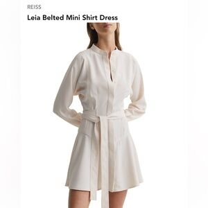 Reiss Leia Belted Mini Shirt Dress